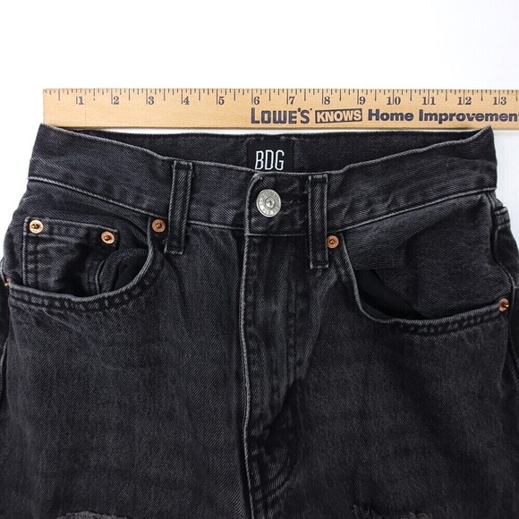 URBAN OUTFITTERS BDG Vintage Feel High-Waisted Baggy Jean Black 90s Grunge Y2k - Picture 3 of 11